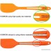 HOMKOM Silicone Spatula Scraper Set with Hygienic Solid Coating Orange (2-Pack) - B01N64UA5X